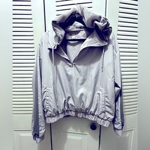 Wind breaker with Hoodie Lilac Large